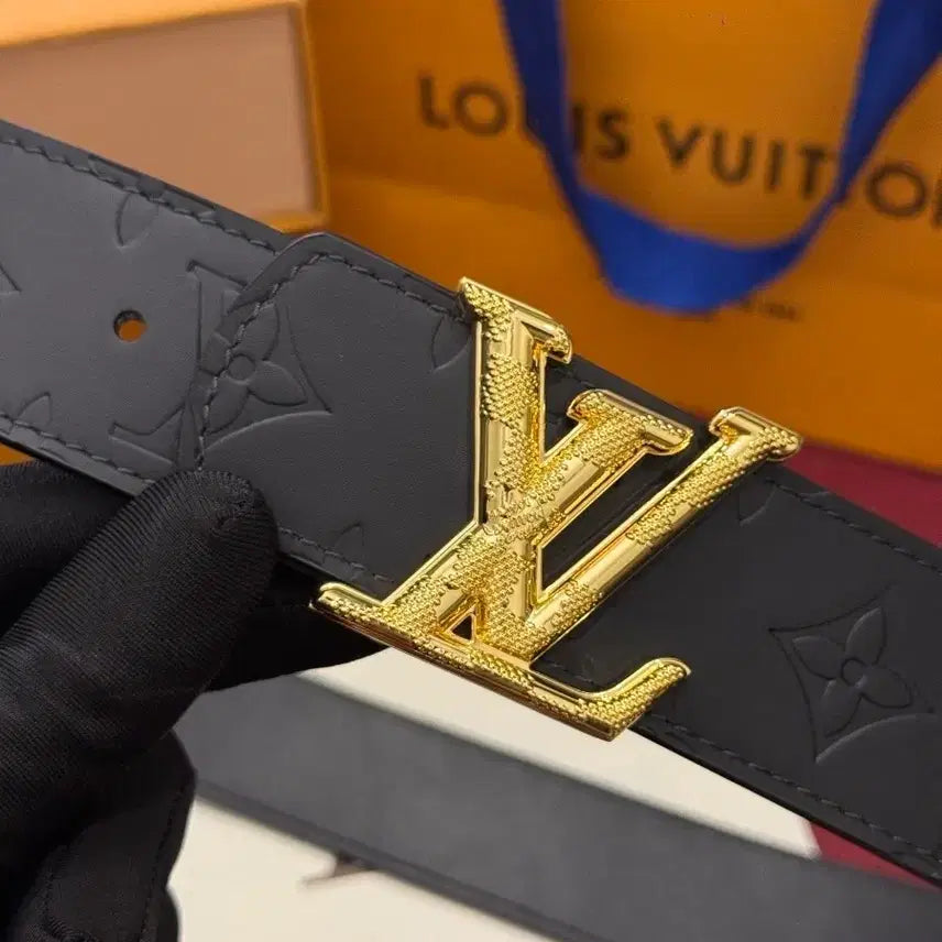 [BUNJANG] Louis Vuitton Black Belt Gold Buckle / 루이비통 벨트 블랙 골드 버클