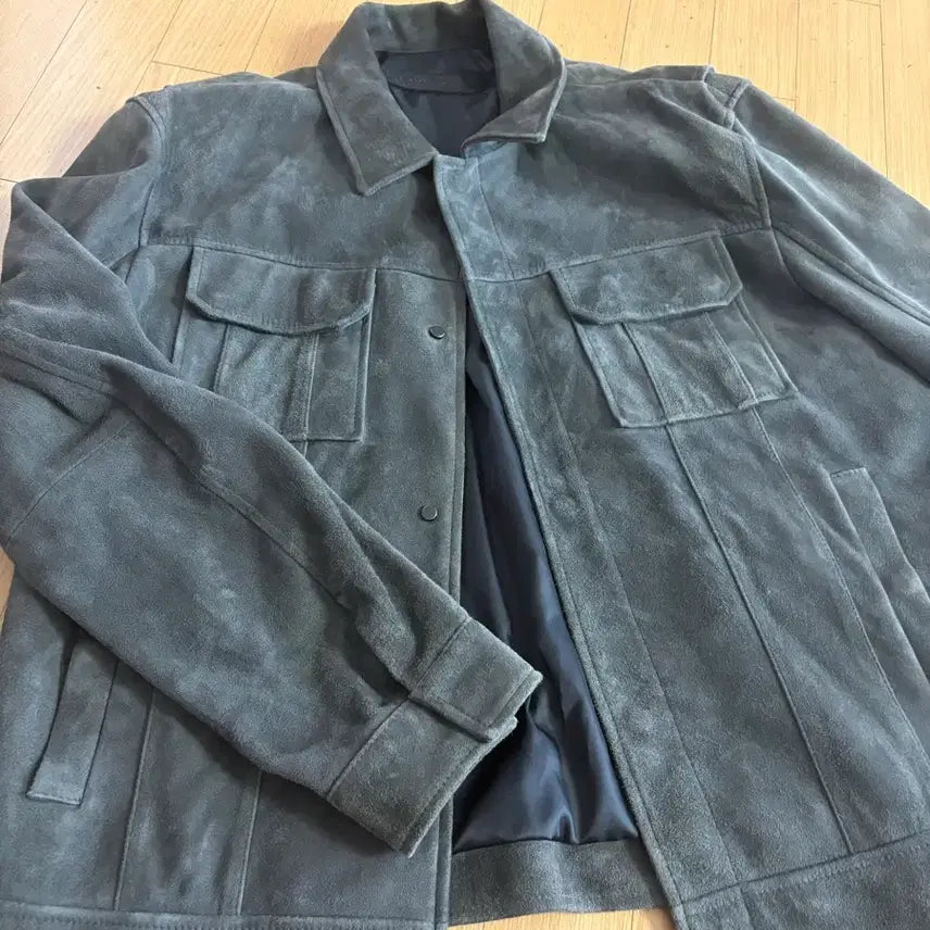 [BUNJANG] Noir Larmes Suede Jacket Grey Size 50 / 느와르라르메스 스웨이드자켓 그레이 50사이즈