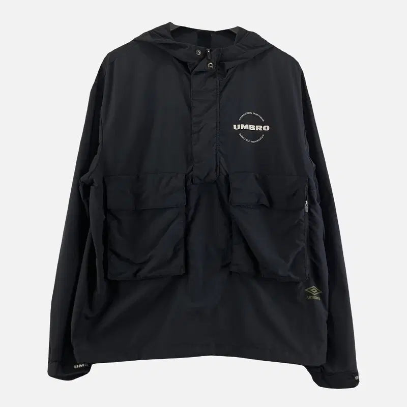 [BUNJANG] Umbro Black Men's Anorak Jacket / 엄브로 블랙 남자 아노락 자켓 90 N8979