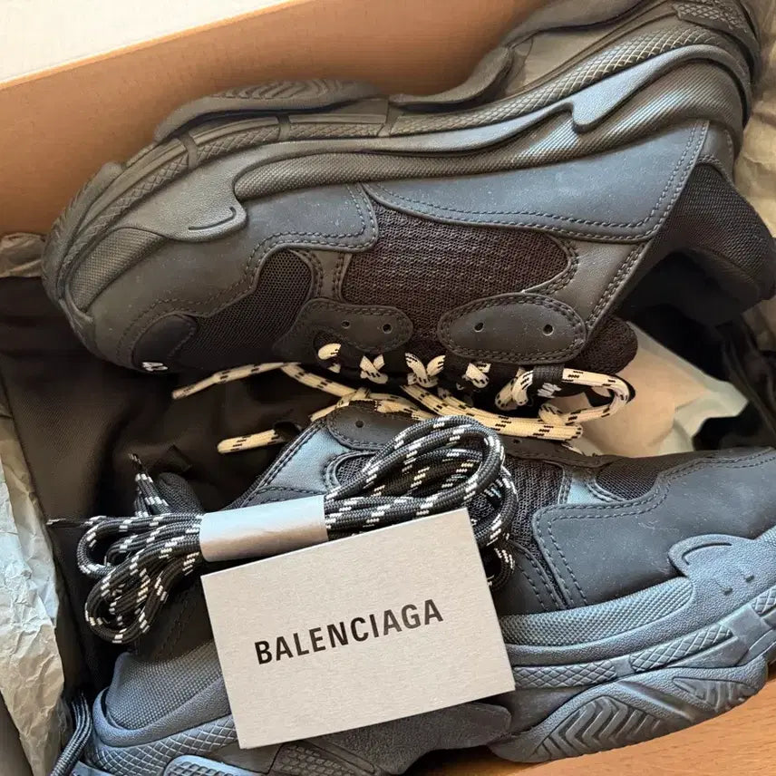 [BUNJANG] Balenciaga Triple S Sneakers Black / 발렌시아가 트리플S 블랙 스니커즈