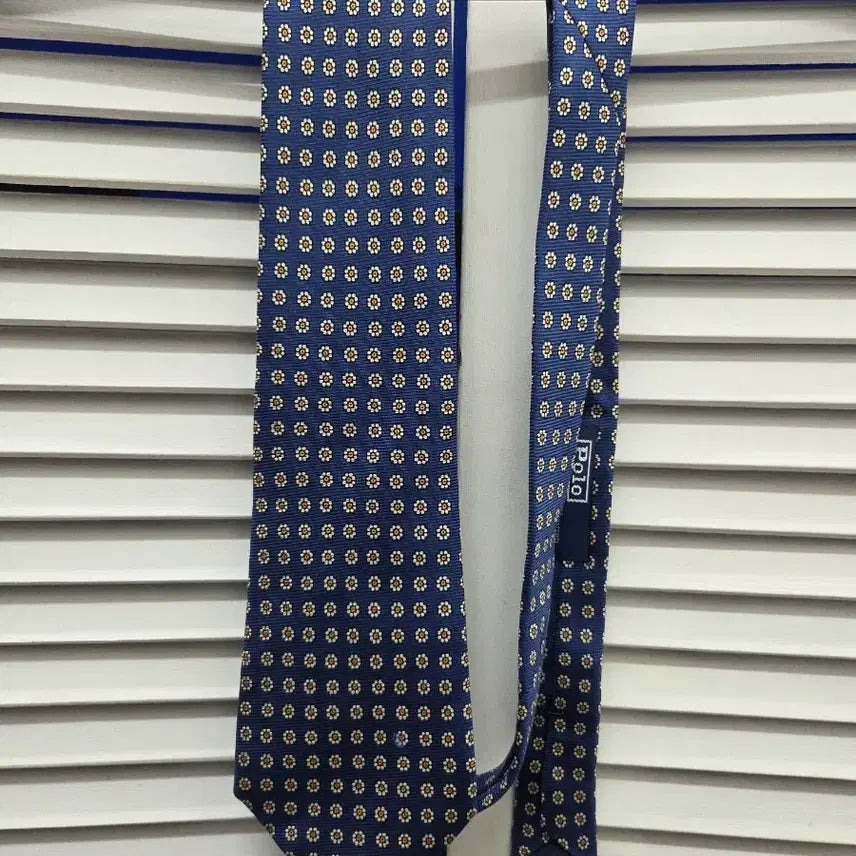 [BUNJANG] Polo Ralph Lauren Flower Pattern Blue Tie / 폴로 랄프로렌 플라워 패턴 블루 타이