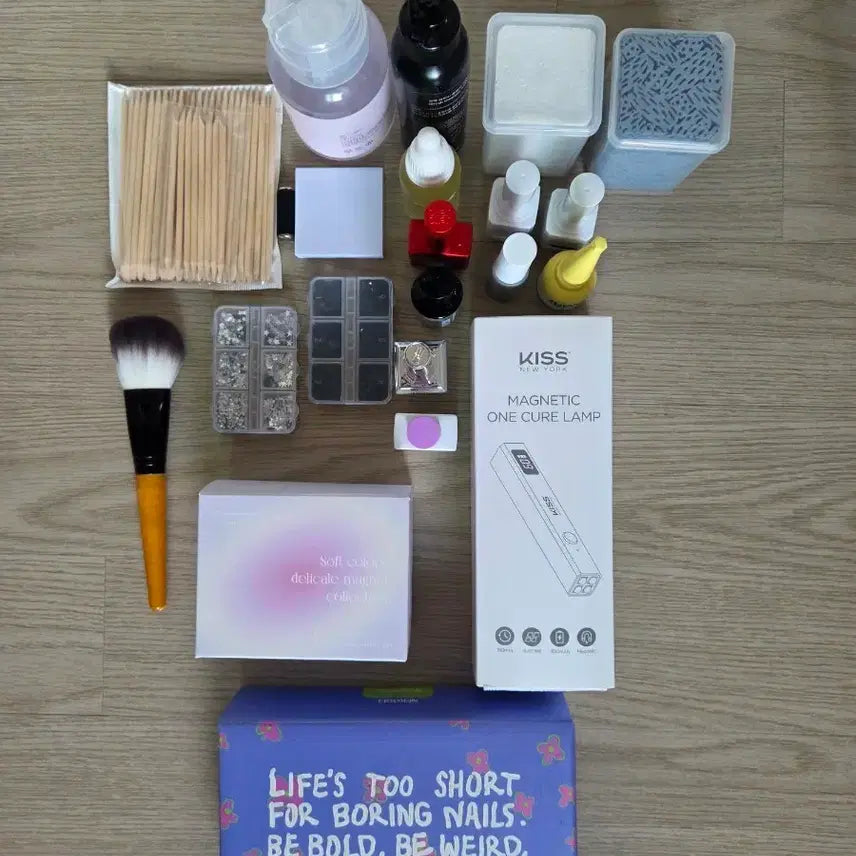 [BUNJANG] Beginner Gel Nail Kit Bundle (Gel Polish, UV Lamp, Cleanser, Brush, Remover, Base, etc.) / 젤네일 초보자 세트 일괄(젤네일, 젤램프, 젤클렌져, 붓 리무버, 베이스 등등)