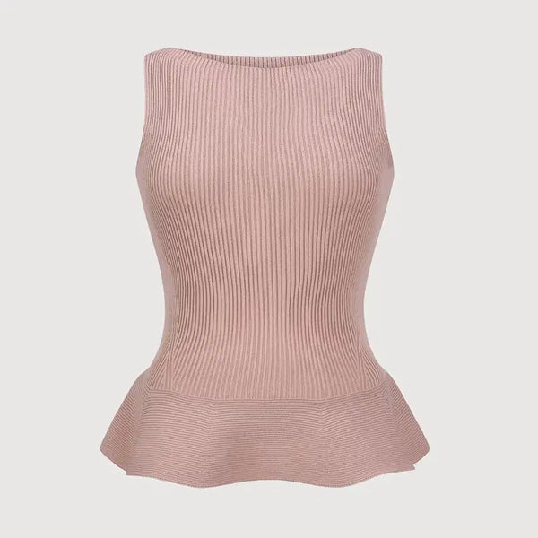 [BUNJANG] Low Sugar Sleeveless Peplum Baeroz Top / 로우슈가 슬리브리스 페플럼 베어로즈