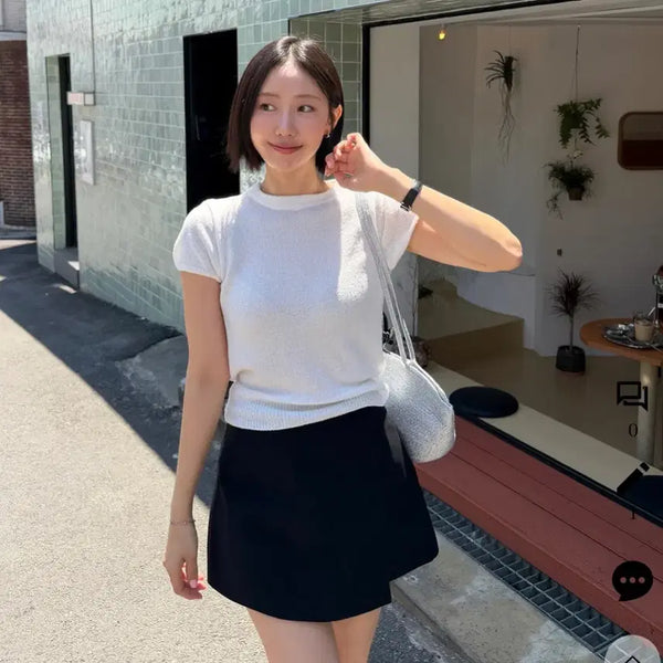 [BUNJANG] Meriet Wrap Style Skirt Pants Mini Skirt Black Size S / (새상품) 메리엣 제작 랩스타일 치마바지 미니스커트 블랙 S