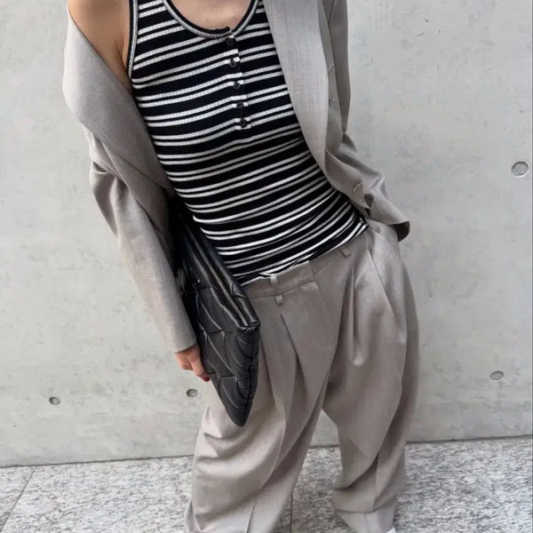 [BUNJANG] Number Project Sleeveless Knit Top / 넘버프로젝트   슬리브리스 니트 탑