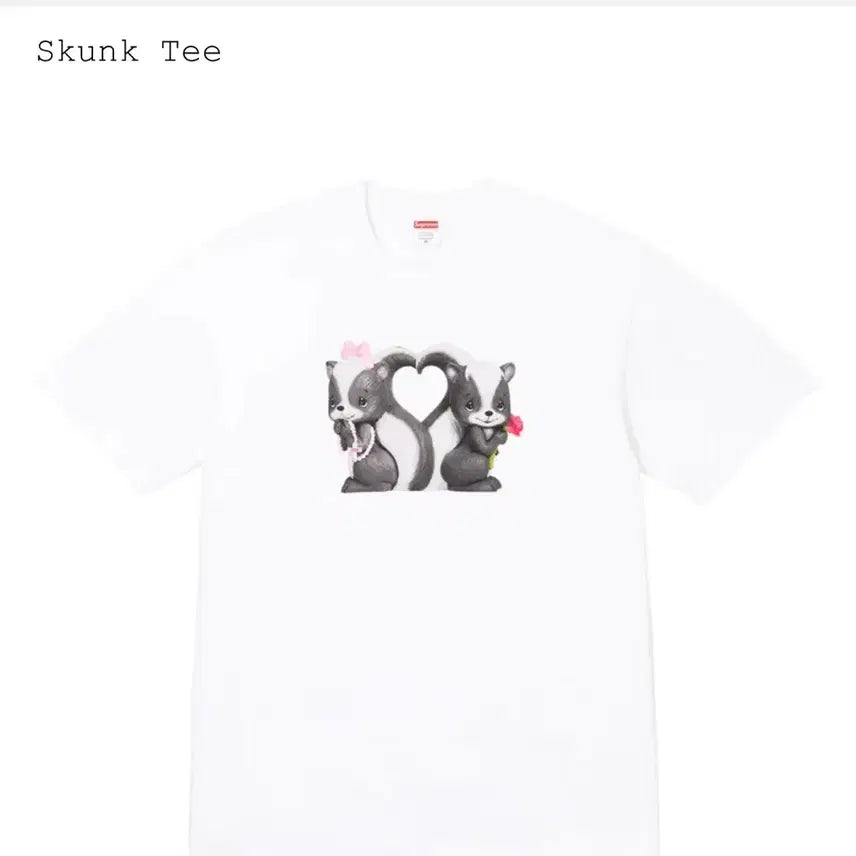 [BUNJANG] Supreme Skunk Short Sleeve T-shirt White M / 슈프림 스컹크 반팔티 화이트 m