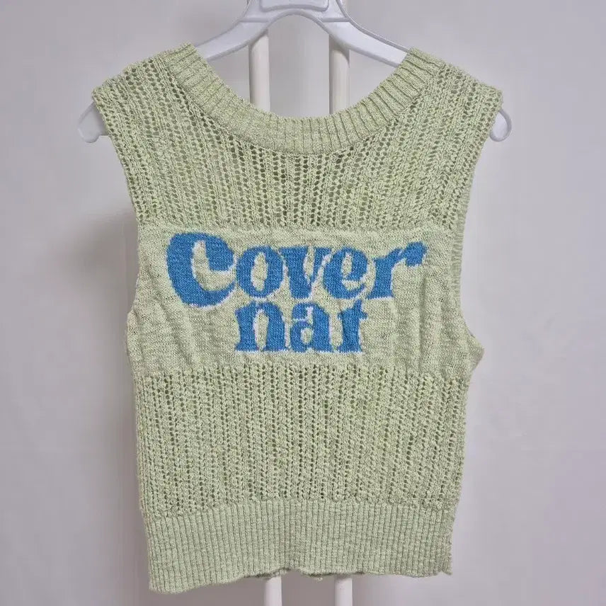 [BUNJANG] Covernat Knit Vest Mint Green / 커버낫 니트 민소매 조끼 연두색