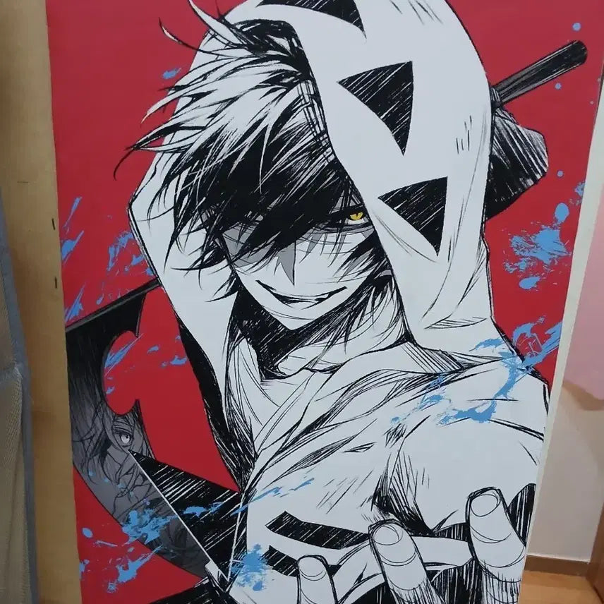 [BUNJANG] Satsuriku no Tenshi (Angels of Death) Zach & Isaac Poster Tapestry / 살육의 천사 잭 아이작 포스터 태피스트리