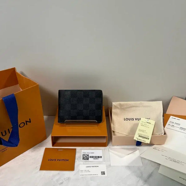 [BUNJANG] Louis Vuitton Damier Multiple Wallet Bifold Wallet / 루이비통 다미에 멀티플월릿 반지갑