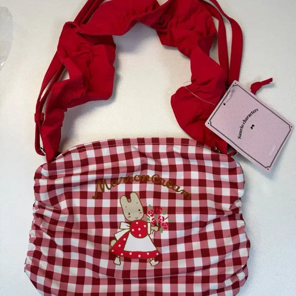 [BUNJANG] Marron Cream Frill Tote Bag / 마론크림 프릴 토트백 크로스백 가능