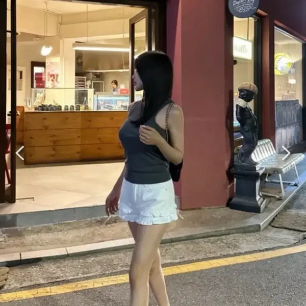 [BUNJANG] Deuv Vintage Frill Shorts White S / 새상품) 드오브 프릴 반바지 숏 팬츠 화이트 s