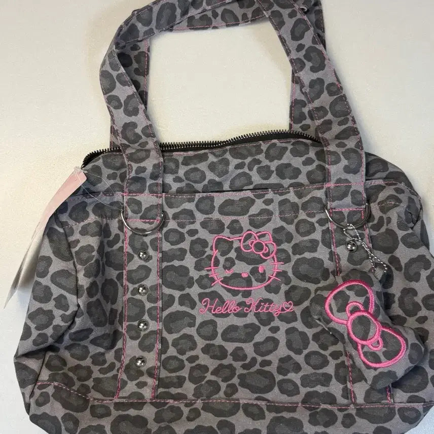[BUNJANG] Hello Kitty Leopard Print Shoulder Bag / 헬로키티 호피 무늬 숄더백
