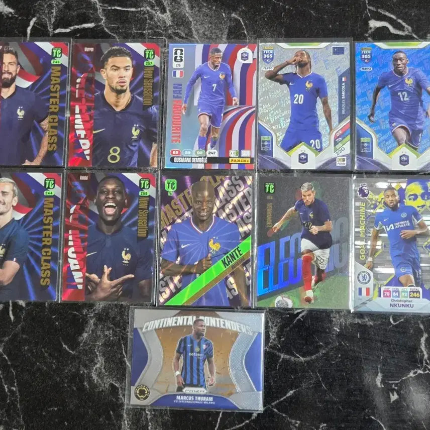 [BUNJANG] France National Football Team Card Bundle Set / 프랑스 국대 축구 카드(뎀벨레,캉테,그리즈만 포함)일괄 판매