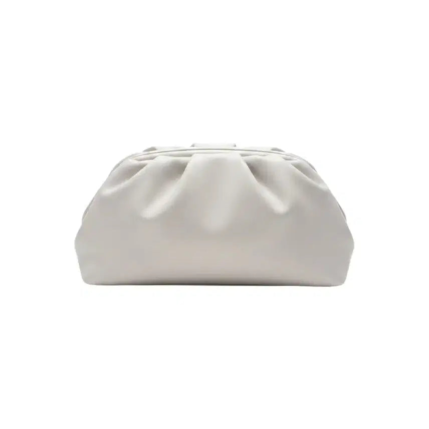 [BUNJANG] Ivory Leather Clutch Bag / 아이보리 레더 클러치백