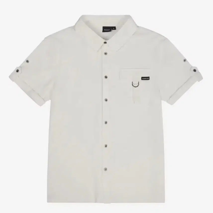 [BUNJANG] Akam Rolled-Sleeve T-Shirt White Size 1 / 아캄 롤업 반팔