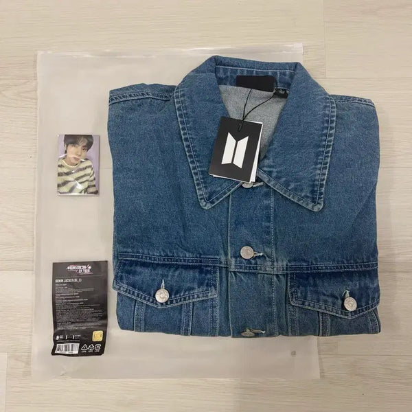 [BUNJANG] BTS Run Jin Denim Jacket L (Photocard Included) / [오늘 하루만 이 가격!] BTS 런석진 데님자켓 L (포카 포함)