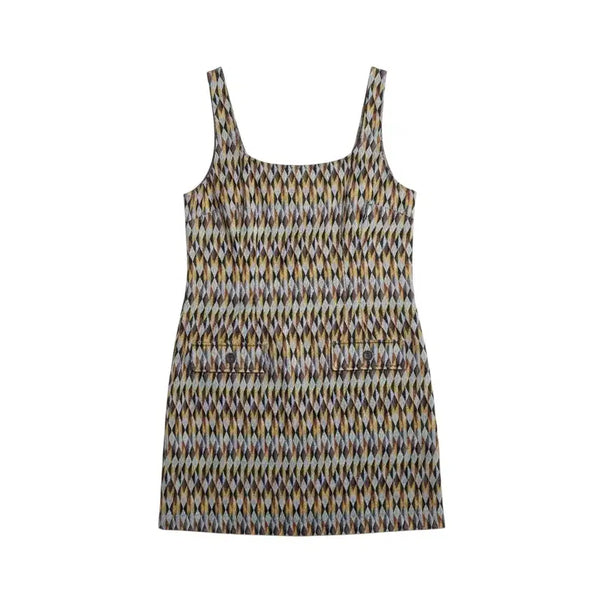 [BUNJANG] Zara Women's Diamond Pattern Camisole Dress / 여성L/ 자라 다이아패턴 나시원피스