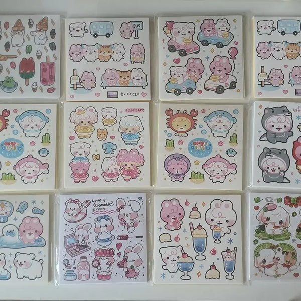 [BUNJANG] Sticker Set Bundle (12 Sets, 120 Stickers Total) / 인스 12세트 일괄