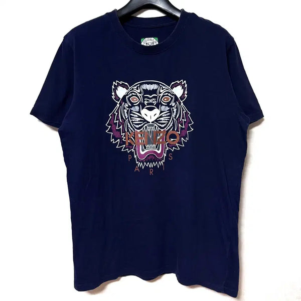 [BUNJANG] Kenzo Tiger Logo Short Sleeve T-Shirt Navy / [S,90]겐조 타이거 반팔티 네이비 kenzo