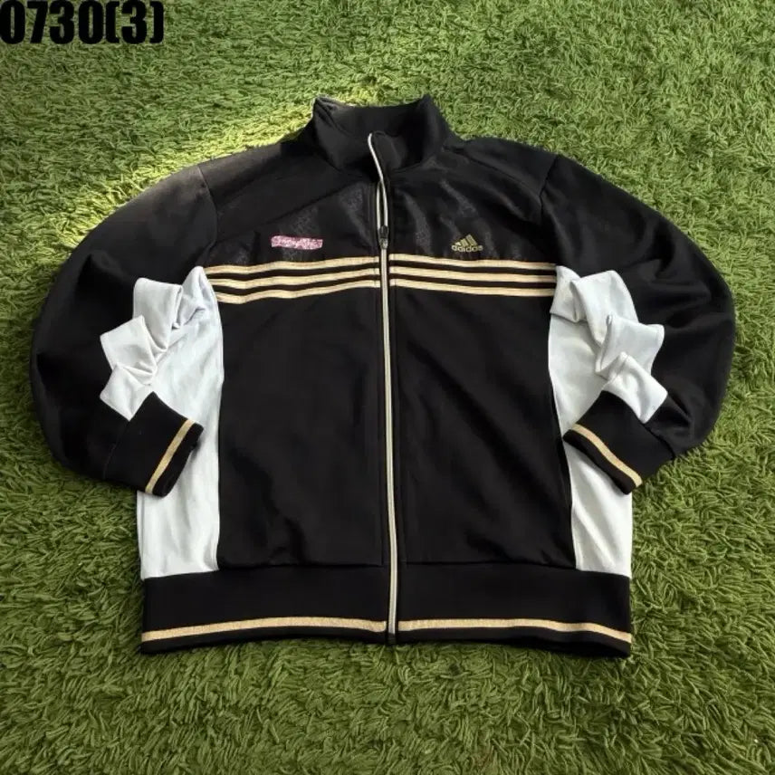 [BUNJANG] Adidas 3-Stripes Track Top Jersey Black Gold 95 / 아디다스 삼선 트랙탑 져지 블랙 골드 95 7/30