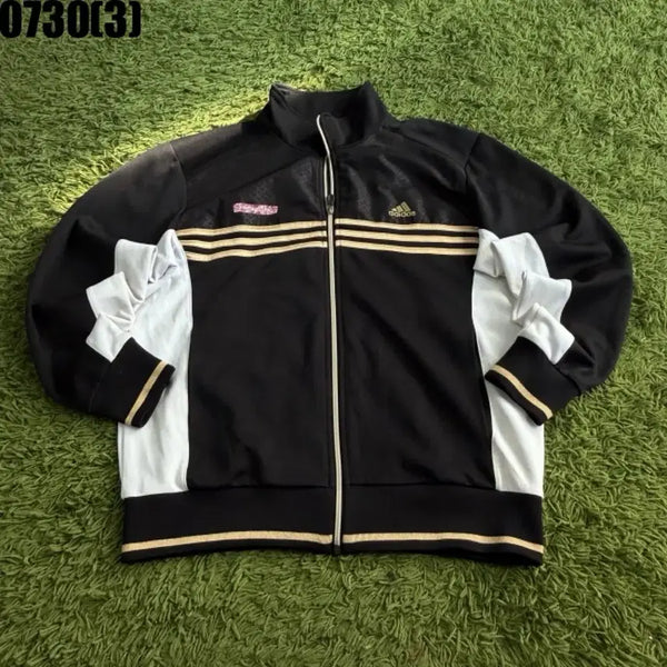 [BUNJANG] Adidas 3-Stripes Track Top Jersey Black Gold 95 / 아디다스 삼선 트랙탑 져지 블랙 골드 95 7/30