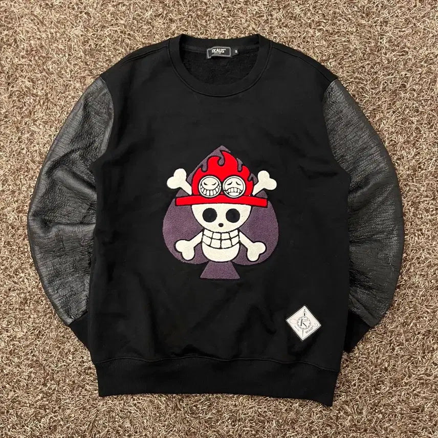 [BUNJANG] M RKAUS Ace Skull Sweatshirt / M RKAUS 원피스 에이스 해골 맨투맨