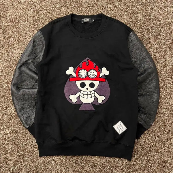 [BUNJANG] M RKAUS Ace Skull Sweatshirt / M RKAUS 원피스 에이스 해골 맨투맨