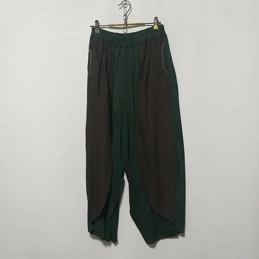 [BUNJANG] Two-tone Color Block Wide Pants / 마108 와이드바지