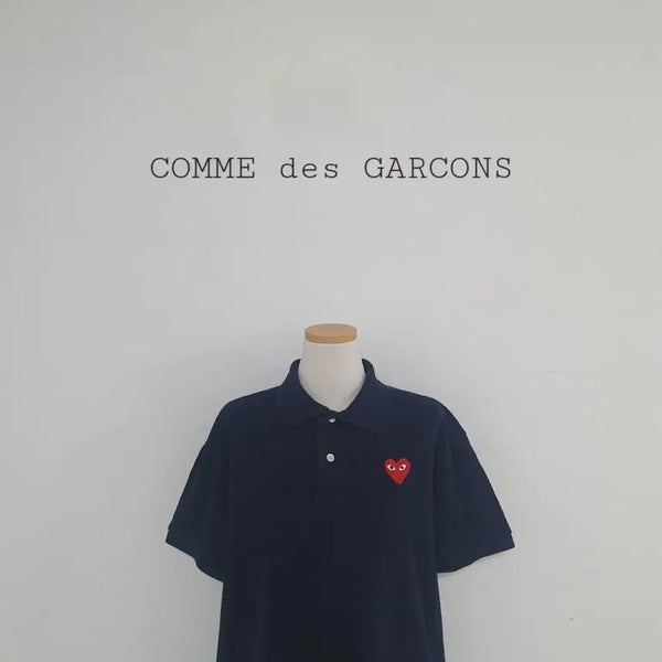 [BUNJANG] Comme des Garçons T-shirt Navy XL / No.26072812 꼼데가르송 카라티 네이비