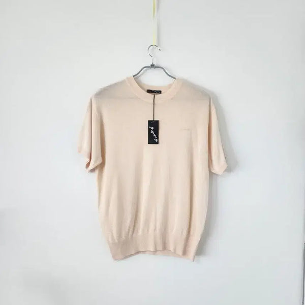 [BUNJANG] Abebe Short Sleeve Knit Pink New / 아베베 반팔 니트 핑크 새상품