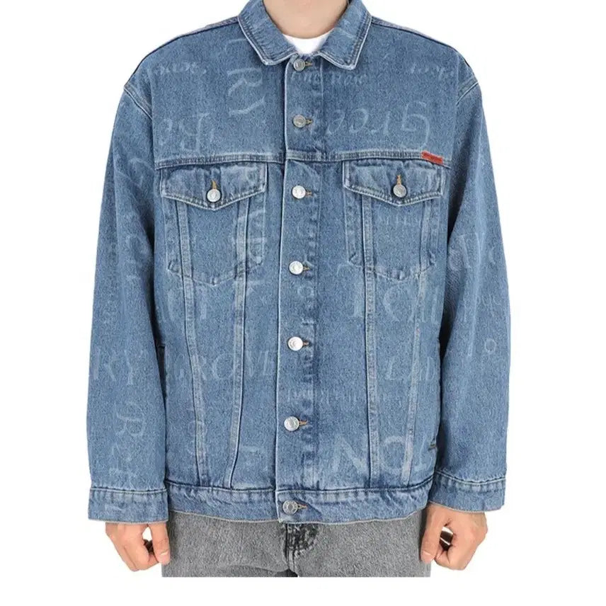 [BUNJANG] Martin Rose 23SS Printed Denim Jacket / 마틴로즈 프린팅 데님자켓 23SSM사이즈