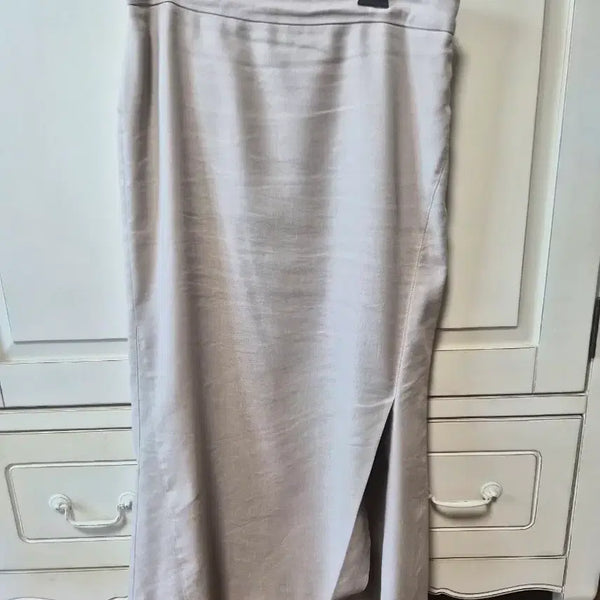 [BUNJANG] TIME Linen Skirt Beige Size 55 / 타임린넨스컷