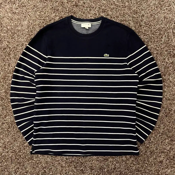 [BUNJANG] Lacoste Striped Long Sleeve T-Shirt / M 라코스테 스트라이프 단가라 긴팔 티셔츠 롱슬리브