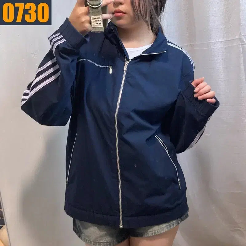 [BUNJANG] Adidas Navy Blouson Jacket / 105 ADIDAS 아디다스 네이비 자켓 아우터 블루종