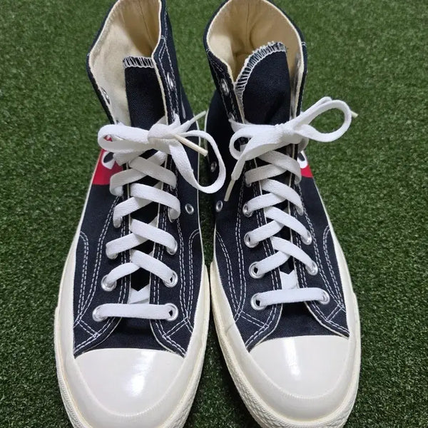 [BUNJANG] Comme des Garçons Converse High-Top Black / 꼼데가르송 컨버스 하이탑 블랙