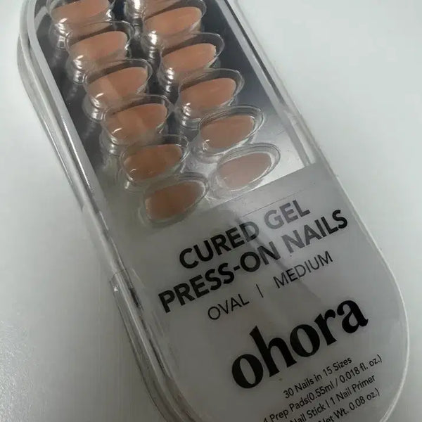 [BUNJANG] Ohhora Gel Nail Tips - Blush Beige Oval Medium / 오호라 젤네일팁 블러쉬 베이지 오발 미디엄