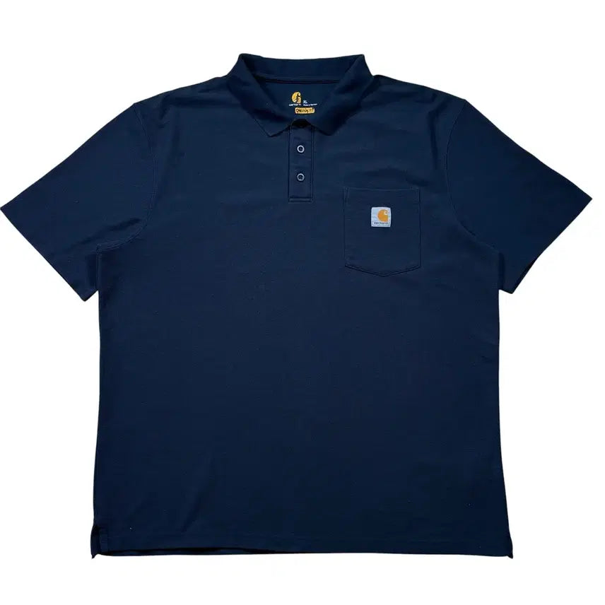 [BUNJANG] Carhartt Pocket Logo Pique Short Sleeve Polo Shirt / 칼하트 포켓 로고 피케 반팔 카라티