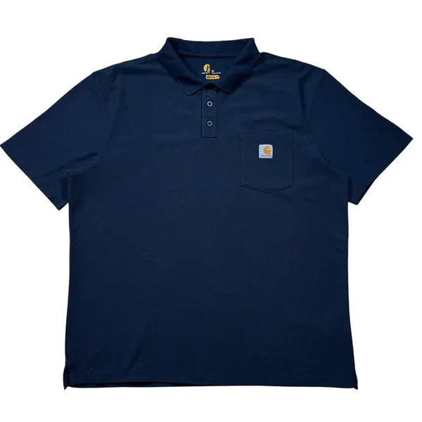 [BUNJANG] Carhartt Pocket Logo Pique Short Sleeve Polo Shirt / 칼하트 포켓 로고 피케 반팔 카라티