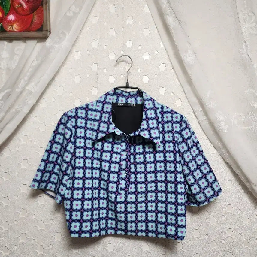 [BUNJANG] Zara Cropped Half Shirt / 자라 크롭 반셔츠 여성55~66