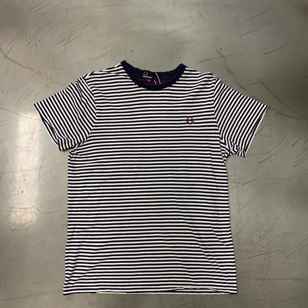 [BUNJANG] Fred Perry Striped Short Sleeve T-Shirt / 프레드페리 스프라이트 반팔 티서츠