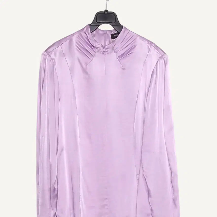 [BUNJANG] MAX&Co. Purple Satin Blouse 36 / 막스앤코 MAX&Co. 새틴 블라우스 36_A607