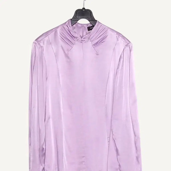 [BUNJANG] MAX&Co. Purple Satin Blouse 36 / 막스앤코 MAX&Co. 새틴 블라우스 36_A607