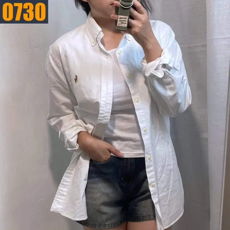 [BUNJANG] Polo Ralph Lauren Classic Fit White Shirt / 90 POLO 폴로 랄프로렌 클래식핏 화이트 셔츠