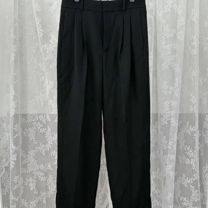 [BUNJANG] Saint Laurent 22SS Women's Black Double-Pleated Wool Slacks / 38) 생로랑 22ss 여성 핀턱 슬랙스 블랙