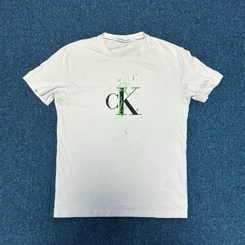 [BUNJANG] Calvin Klein Logo T-Shirt White / 캘빈클라인 반팔티 S