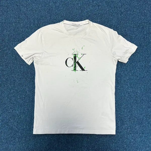 [BUNJANG] Calvin Klein Logo T-Shirt White / 캘빈클라인 반팔티 S