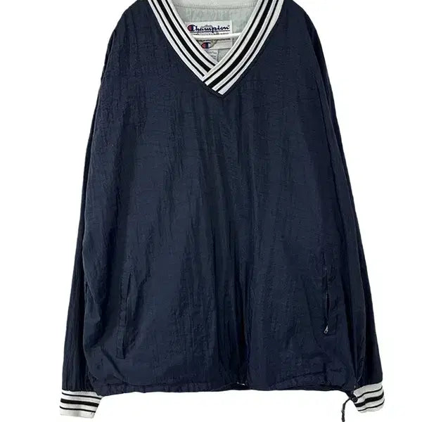 [BUNJANG] Champion 90s Vintage V-Neck Warm-Up Pullover / [L] CHAMPION 90s 올드스쿨빈티지 브이넥웜업 풀오버