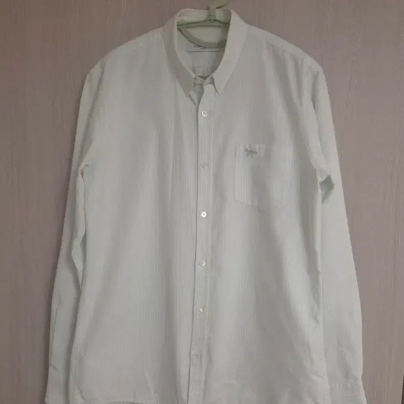 [BUNJANG] Maison Kitsuné Striped Embroidered Logo Shirt / 메종키네츠 셔츠 100