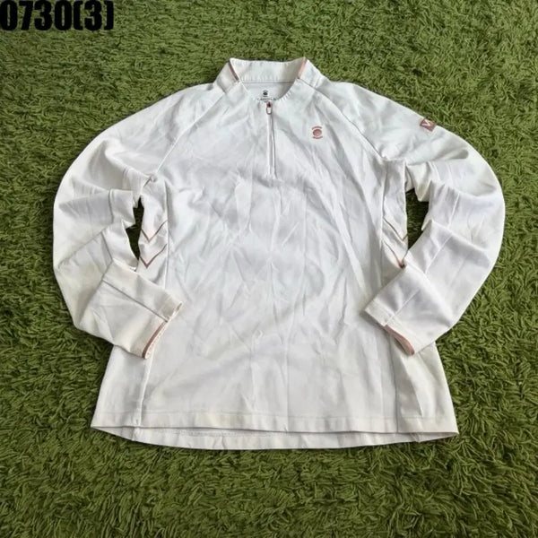 [BUNJANG] PING Golf Women's Short Sleeve Zip-Up T-Shirt White 95 / 핑골프 여성 반팔 짚업 티셔츠 화이트 95  7/30