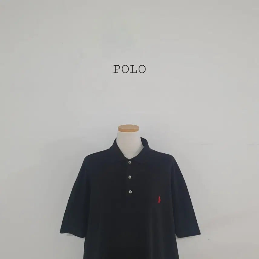 [BUNJANG] Polo Ralph Lauren Classic Black Short Sleeve Polo Shirt XL / No.26072902 폴로 랄프로렌 기본 반팔 카라티 블랙